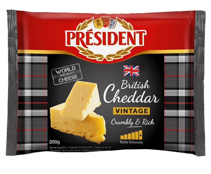 Британски Чедър President Vintage 200 г